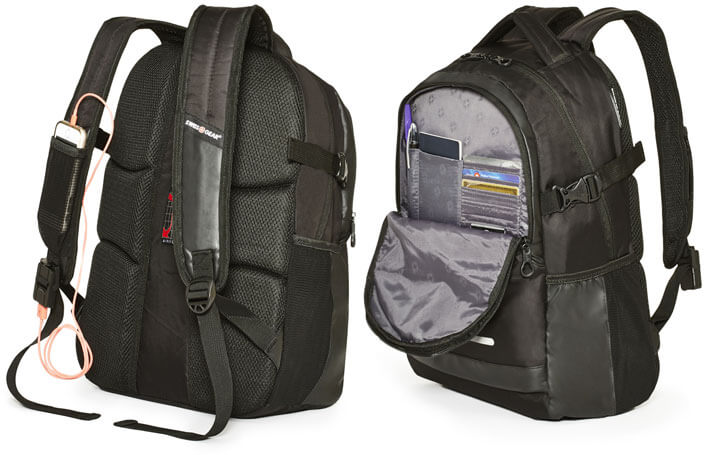 SWISSGEAR SWA2504 - 15-inch Computer and Tablet Backpack with USB Port - Black